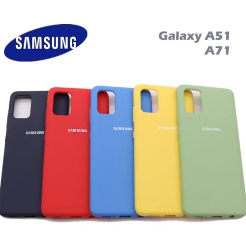 Samsung Galaxy A51 Liquid Silicone Original Case Soft Silky Shell Cover For Galaxy a71 High Quality Soft-Touch Back Protective