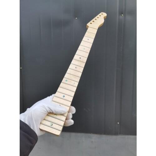 Electric Guitar Neck Replacement 22 Fret 25.5 Flame Maple Wood Clear Coat Guitar Accessory