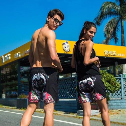 WD831 Trend couple women men swimwear beach shorts summer vacation beach leisure shorts briefs board surfing swimsuits sunga men