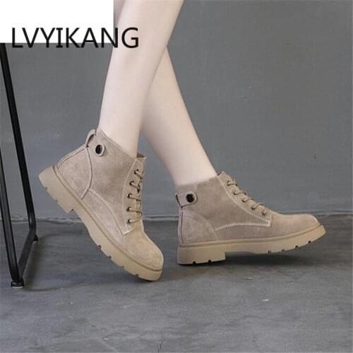 LVYIKANG 2019 Winter Ankle boots women Booties warm sneakers women snow boots women ankle boots winter woman flat Martin boots