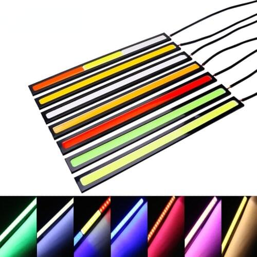 1x Universal 17cm car led light bar strip cob Daytime Running External Lights Auto Waterproof Car Styling DRL barra Led Lamp 12V