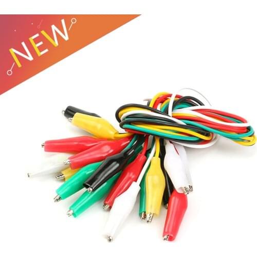 10pcs Alligator Clips Electrical DIY Test Leads Alligator Double-ended Crocodile Clips Roach Clip Test Jumper Wire