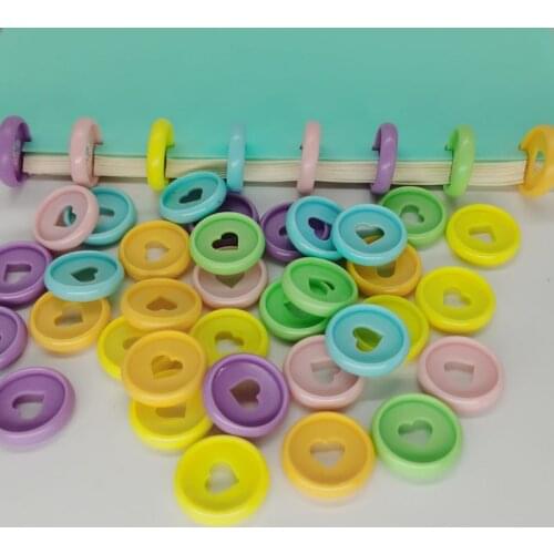 1000PCS Planner Plastic Rings Mushroom Hole Loose-leaf Notebook Plastic Binding Disc 24MM Planner Binder Rings Office Supplies
