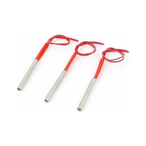 220V 250W 2-Wire Industry Mold Cartridge Heater Heating Element 8mm x 70mm 3Pcs
