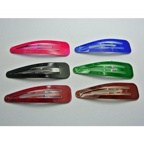 36 Mixed Color Metal Snap Hair Clips Barrette Baby Bows 65mm