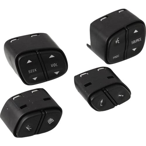 4 Pieces/set Steering Wheel Control Switch Button Fit for Yukon 2003-2006, Decorate the Interior of Your Vehicle