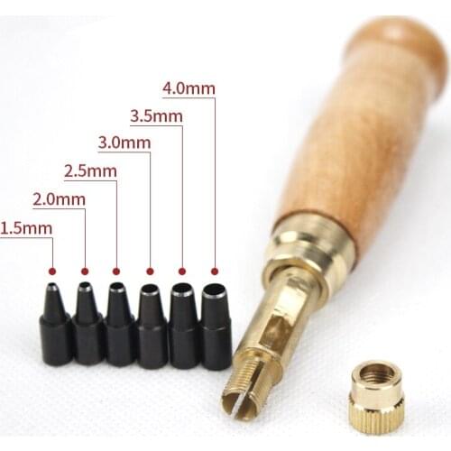 Automatic Belts Punch Replaceable Mute Rotary Punching Punchers Leather Punch Watch Craft Tool Hole Punch Screw Drill Tip Die