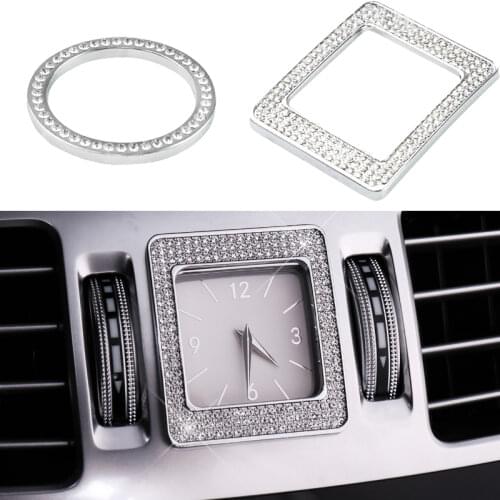 Car Console clock watches time decoration ring cover sticker For Mercedes Benz C Class W205 C180 C200L C260L/ E CLS S Class