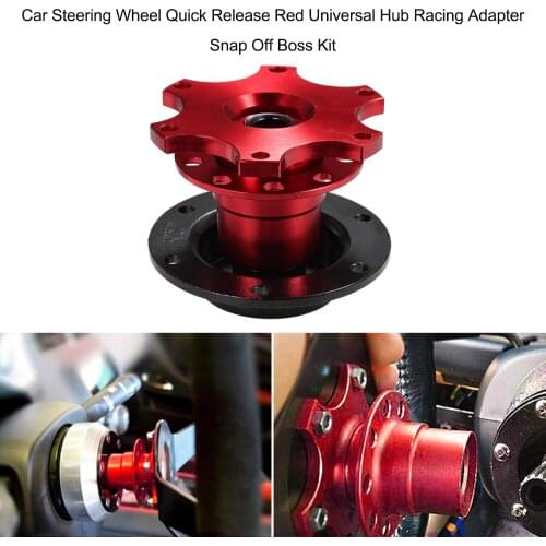 Car Steering Wheel Quick Release Red Universal Hub Racing Adapter Snap Off Boss Kit