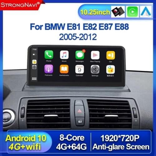 Wireless Carplay Android 10 1920*720P Screen Car Radio For BMW 1 Series 120i E81 E82 E87 E88 Multimedia Stereo GPS Navigation