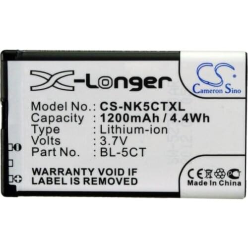 Cameron sino 1200mah battery for NOKIA 5220 5220 XpressMusic 5630 XpressMusic 6303 6303 classic 6303 classic Illuvial