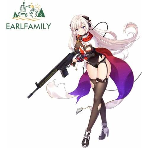 EARLFAMILY 13cm x 11.3cm For Girls Frontline Anime Car Stickers Personality Creative Decal Car Accessories Personality Creative
