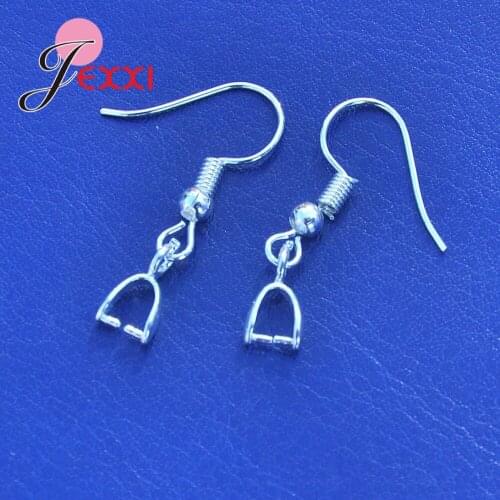 Hot Selling 925 Sterling Silver Earring Hooks With Beads Charms,(20PC&50PC)For DIY Jewelry Findings Party Accessories