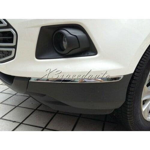 Chromed ABS Plastic 4PCS Front + Rear Bumper Corner Trim Cover Protector For Ford EcoSport