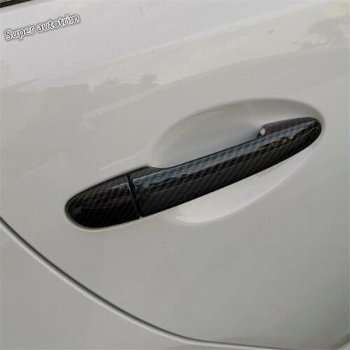 Lapetus Side Door Pull Handle Cover Trim Fit For Mazda 3 AXELA Hatchback Sedan 2017 2018 ABS Carbon Fiber Accessories Exterior
