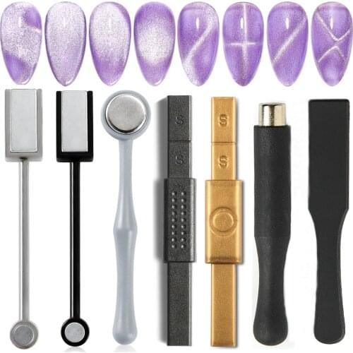 Mtssii Nail Art Magnet Stick Cat Eye Magnet for Nail Gel Polish 3D Line Strip Effect Strong Magnetic Pen Tools for Gel Varnish