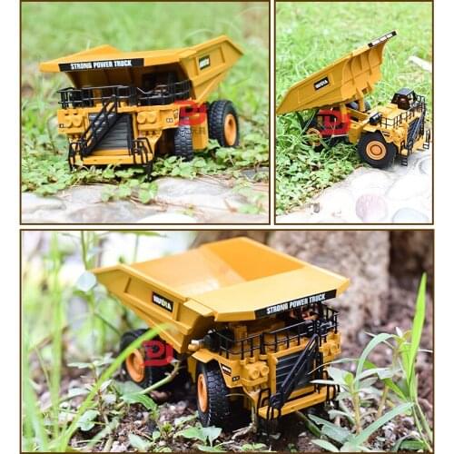 1:40 Simulation Alloy Mining Truck Model Dump Truck Sliding Two-level Tipper Childrens Toy Car Boy Toy Gift for Kids Brithday