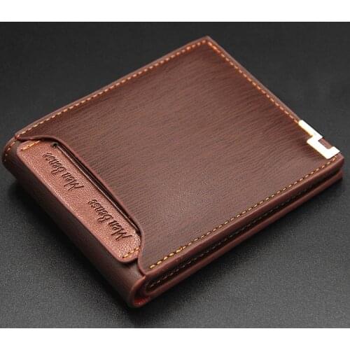 Mens short wallet fashion multi-functional leisure iron-edge card wallet