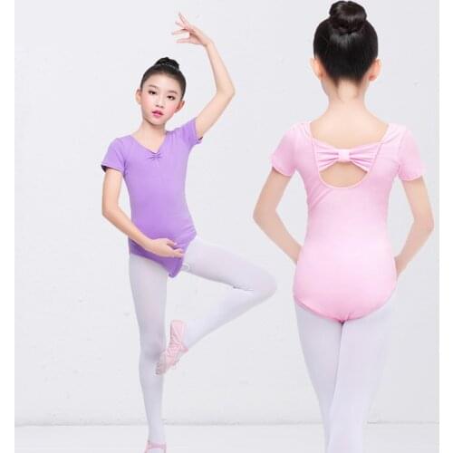 New Arrival Ballet Dance Leotard Toddler Girls Kids Bowknot Long/Short Sleeve Gymnastics Dance Costumes Bodysuit For Dancewear