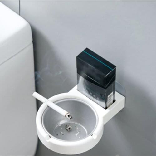 Hanging Cigarette Storage Rack Bathroom Wall Mounted Stainless Steel Ashtray Toilet Storage Cup Cigarette Tool Box