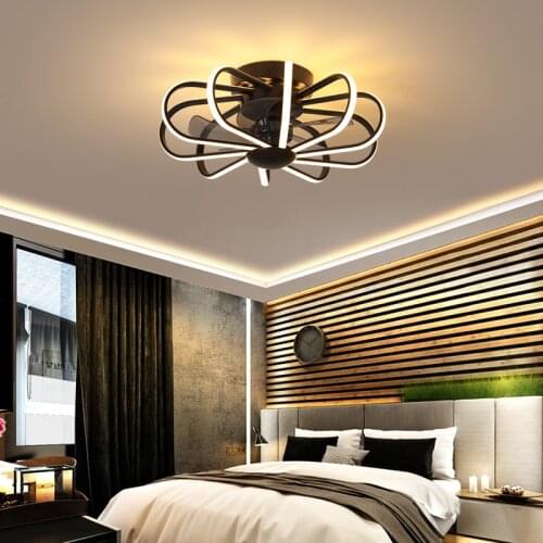 110V 220V Ceiling Light With Fan Led Ceiling Fan Bedroom Ceiling Room Fan Living Room Ceiling Fan Light Enclosed Ceiling Fan