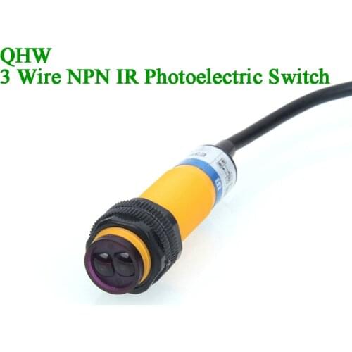 30cm DC 12V Diffuse Reflective Photoelectric Switch IR Obstacle/Object detector Optoelectronic Motion Sensor vehicle/Car/Gate