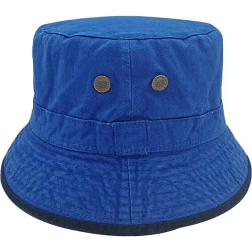 Blue Bucket Hat For Women and Men Fashion Solid Thickened Soft Warm Fashion Fishing Cap Outdoor Vacation Hats Unisex