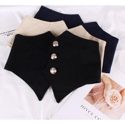 Super wide Waist seal Button Woman fashion cloth belt Tightness Elastic force
