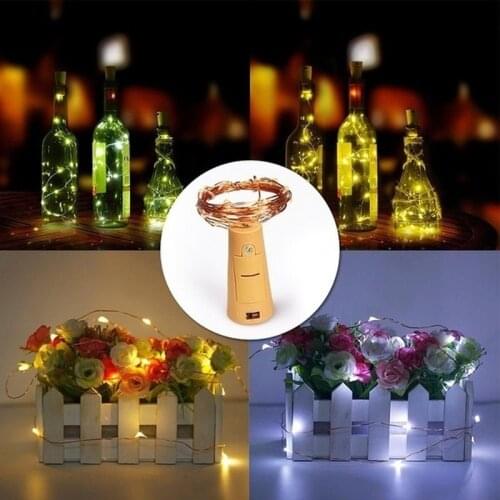 3M/5M Battery Powered Cork Shaped LED Copper Wire Wine Bottle Lamp String Light Birthday Wedding Festival Party christmas decor