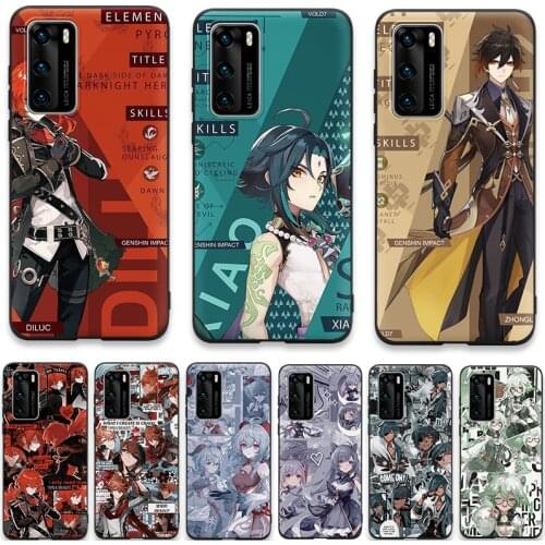Genshin Impact Case For Huawei Nova 5T Honor 9X 20 10 10i 10X P30 P20 P40 Lite E Pro Y6 Y7 Y9 P Smart 2019 2020 2021 Anime Cover