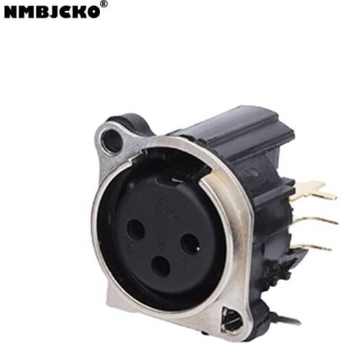 High quality 200pcs/lot XLR 3-Pin Female Metal Panel Mount Chassis Microphone Mic Jack Audio socket without lock sa211a