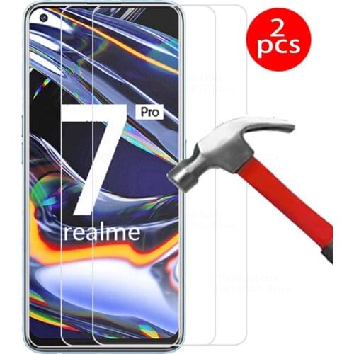 2 Pcs Tempered Glass Realme 7 pro Screen Protector For OPPO Realme 7pro 7 pro Realme7pro Glass Real me reami 7 Protective Film