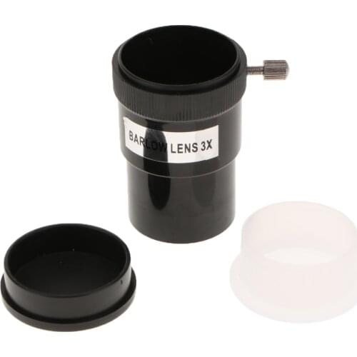1.25 inch 3X Barlow Lens Eyepiece for Astronomical Telescope, Moon Planet Deep Sky Surface Detail Observation