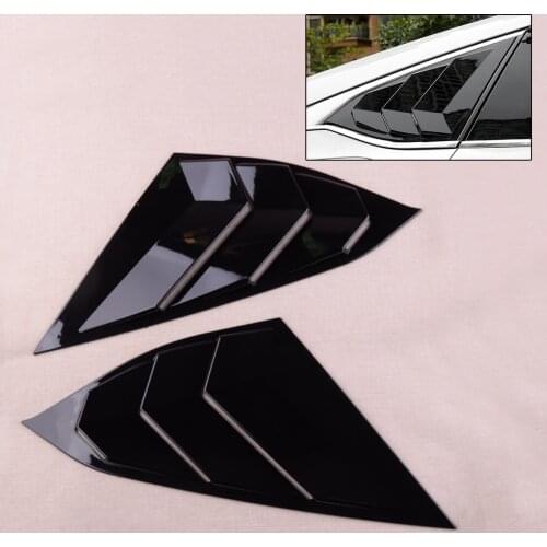 1 Pair New Car Side Air Vent Window Quarter Louver Cover Gloss Black Fit for Honda Accord 2018 2019 2020