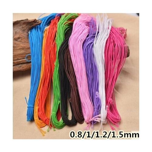10colors/lot 0.8/1/1.2/1.5mm Stretch Elastic Beading Cord line thread string with core necklace bracelet jewellery free shipping
