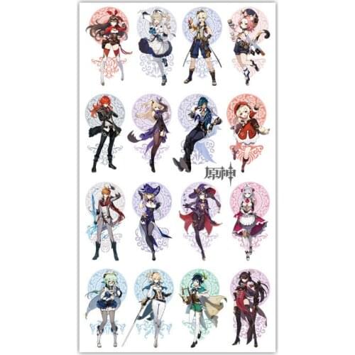 10 Pieces Genshin Impact Peripheral Tattoo Sticker Anime Peripheral Temporary Tattoo Stickers