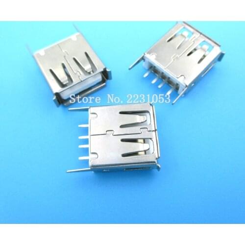 10PCS/LOT USB Socket Looper USB-A Type Connector Female 13.7MM
