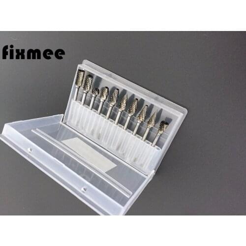 10pcs tungsten steel grinding head tungsten carbide burrs sets mini drill diamond burs material tungstenio dremel accessories