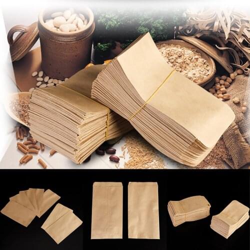 100Pcs Intage Kraft Paper Bag Pouch Glue Box Supplies for Seed Gift Snack Baking Package Supplies Gift Wrap Glue Box Packaging