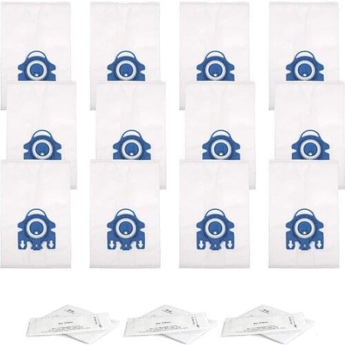 12Pcs Replacement Vacuum Cleaner Dust Bags,Fit for Miele GN Series S5,S8 Series Vacuum Cleaner
