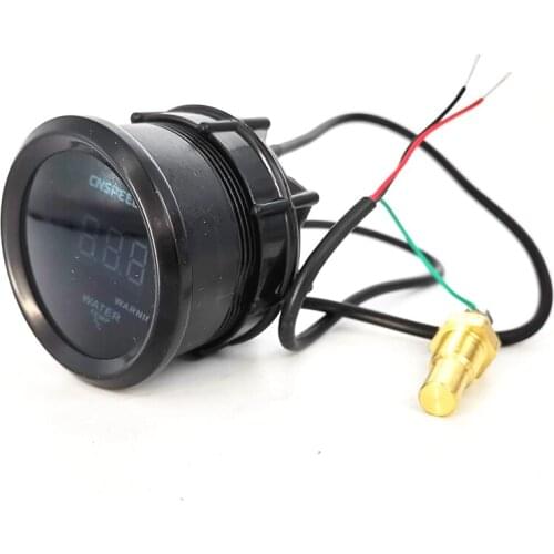 2" 52mm Car Digital Water Temperature Temp Gauge Meter Blue LED + 1/8 NPT Sensor