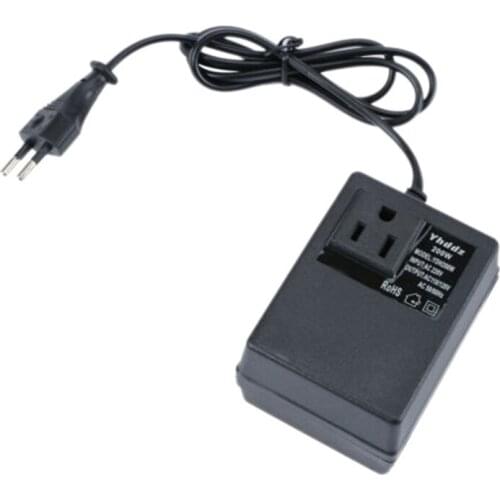 200W Voltage Converter Transformer 220V to 110V Step Down Travel Eu Plug Adapter
