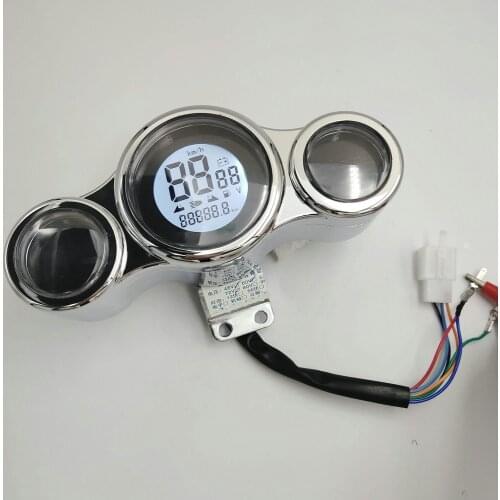 36v48v60v 72v LCD Display Gauge Speedometer Battery Indicator Universal Instrument For Electric Scooter Motorcycle Tricycle ATV