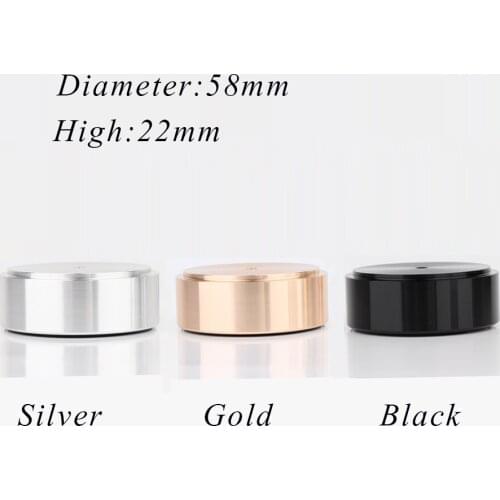 4PCS hi-end 58x22mm Full Aluminum Amplifier Speaker Isolation Feet Turntable Monitor