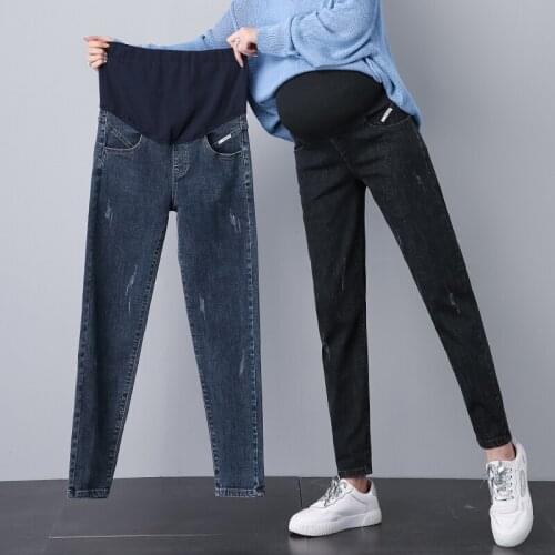 531# Maternity pants Spring Autumn leisure Maternity Jeans Belly Support Pants Support Abdomen Elastic Waist Maternity Trousers