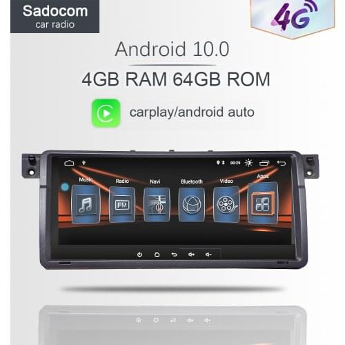 8.8" Android 10.0 RDS autoradio 8 Core 64GB ROM 4GB RAM Car Audio DVD GPS car radio Glonass for BMW E46 M3 318/320/325/330/335