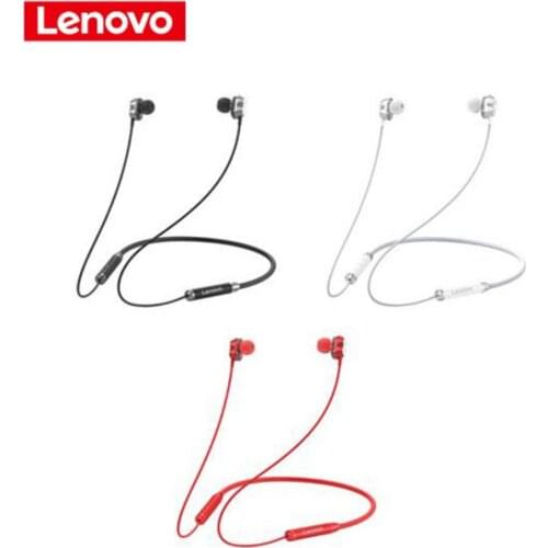 Lenovo Bluetooth HE08 Wireless Earphones Earbuds Neckband Earphone Dual Dynamic Drivers Waterproof Sport Headset With Mic