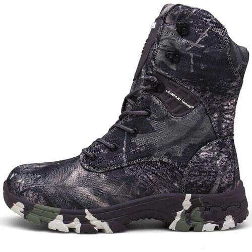 Cross-border mens boots 2019 new foreign trade high-tech camouflage waterproof combat boots anti-skid combat tactical boots