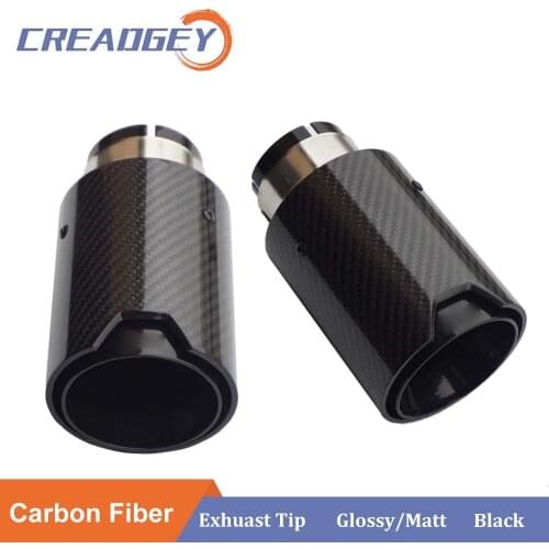 Creadgey One Piece Universal Tail Throat Carbon Fiber Exhaust Pipe Muffler Tip For BMW F30 F31 F22 F23 F32 F33 F10 F12 M2 M3 M4