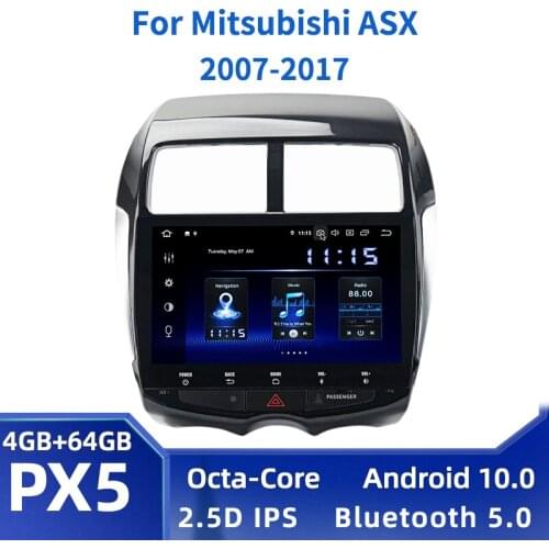 10.2" Android 10.0 Multimedia Player for Mitsubishi ASX 2010-2015 Car radio 1 din IPS Screen GPS Navi 8-Core 4GB+64GB TDA7850